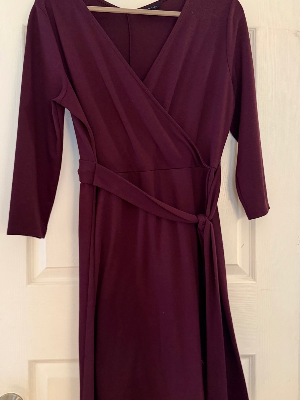 Lands' End Women's Wrap Dress in Wine